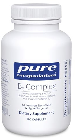 Pure Encapsulations B6 Complex - Supports Nervous System & Brain Health* - Includes B Vitamins - Contains Enriched Vitamin B6 - Non-GMO & Gluten Free - 120 Capsules