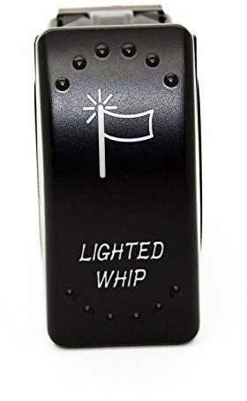 LED-Mafia Licht Beleuchtete Fahne - Lightet Whip JJ61 - Symbol Kippschalter Wippschalter Schalter Auto Boot KFZ LKW Licht 12V 24V