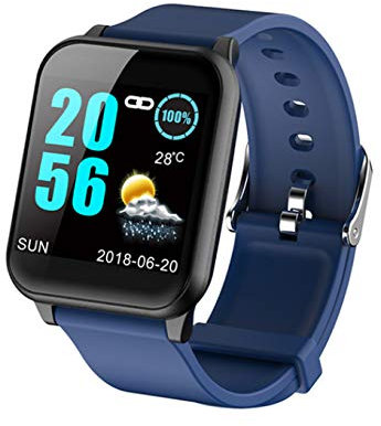 HPYHPY Smart Watch Fitness Tracker Impermeabile Uomo Braccialetto Sportivo Sphygmomanometer Bracciale da Polso Bluetooth 1.3 Pollici Colore Screen Orologio