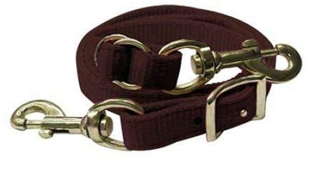 Showman Premium Nylon Easy Adjust Tie Down Strap (Brown)