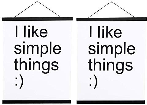 Sanauto Posterleiste Posterschiene Poster, Magnet Magnetische Holz Poster Aufhänger Halter Rahmen Leisten Bild Bilder Bilderleiste Bilderrahmen 40x60 40x50(40cm, Schwarz, 2 Packungen)