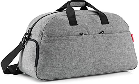 reisenthel overnighter Plus Twist Silver - extra große smarte Reise-/Sporttasche, wasserabweisend, funktionell mit vielen Innen- und Außentaschen, Couleur:Twist Silver