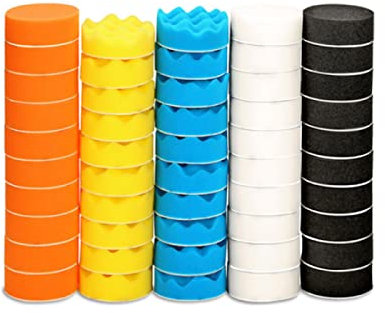 DAZZLEEX 50 tamponi per lucidatura, diametro 75 mm, per lucidatura e pulizia auto