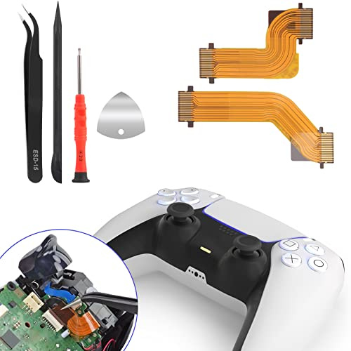 YWLRONG R2 L2 L1 R1 Flex Cable for Sony PlayStation 5 PS5 Controller Replacement (BDM-010, Left & Right)