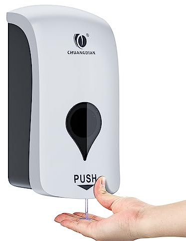 1000ML Liquid Soap Dispenser for Bathroom Kitchen Wall Shower Soap Shampoo Dispenser Refillable Lotion Container Dish Hand Washing Soap Dispenser for Home Commercial (White)