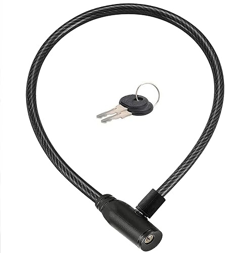 Candado Cable Acero Bicicleta Moto Patinete Eléctrico 60 cms | Con Llaves, Antirrobo, Para Bici y Moto, Cadena Antirrobo