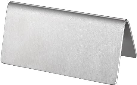 GRÄWE Metallschild wiederbeschreibbar, Namensschild für Tische und Veranstaltungen, personalisierbarer Tischaufsteller neutral 8 x 4 cm