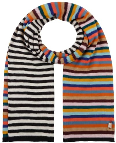 bedacht Colour Stripes Wollschal Schal Strickschal Streifenschal Damen - Made in Italy Winter Herbst-Winter