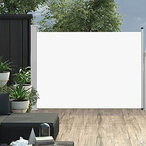 Gecheer Tenda da sole allungabile, protezione solare, 100 x 0 – 500 cm (A x L), con accessori di montaggio, tenda a rullo laterale, tenda da sole per balcone, giardino, terrazza