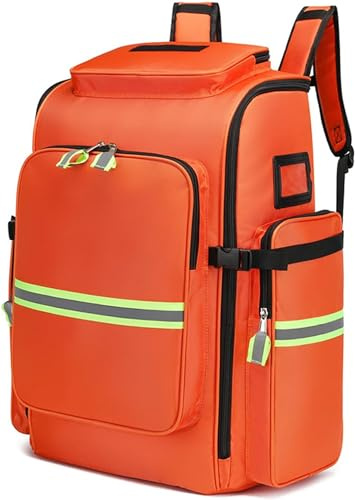 Professioneller Erste-Hilfe-Rucksack, leere medizinische Erste-Hilfe-Tasche, taktische medizinische Tasche mit reflektierender, großer Kapazität, Erste-Hilfe-Rucksack für Camping, Wandern (Color : B