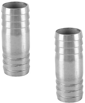 Raccordo per tubo dritto da 26 mm, in acciaio inox, 2 vie, raccordo per tubo di scarico (confezione da 2)
