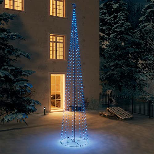 Festnight Led Weihnachtsbaum Aussen 500x160 cm 732 LEDs Beleuchtet Tannenbaum Outdoor Lichterbaum Groß XXL Lichterpyramide Weihnachtsbaum Kegelform Metall Draußen Weihnachtsdeko Außen