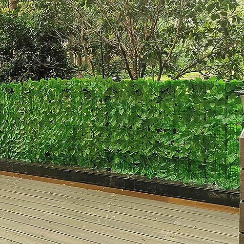 Haie artificielle - Brise-vue - 100 x 300 cm - Clôture décorative avec feuilles de lierre pour jardin, terrasse et balcon - Brise-vue et fixation sur les clôtures ou les balustrades