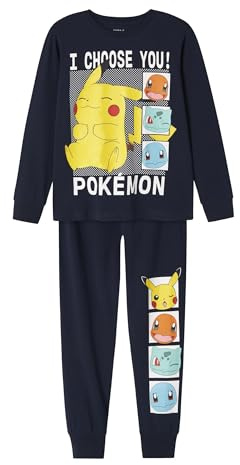 NAME IT Boy - Set Biancheria da Notte Pokémon, Blazer Blu Marine, 122-128