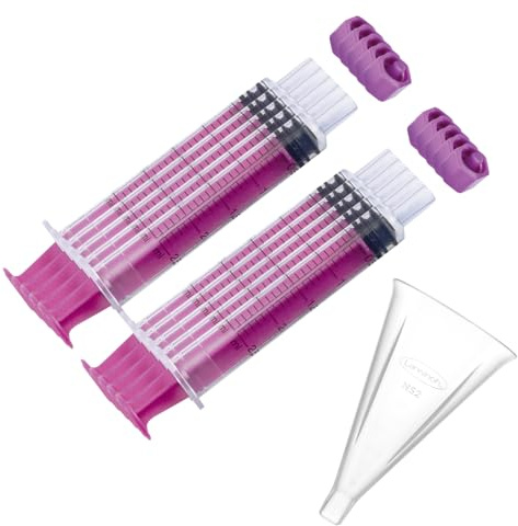 Set Kolostrum siringa con tappo (2,5 ml) adatta per Lansinoh Primo-Lacto Imbuto nutrisafe2 | Set di siringhe + imbuto | per la raccolta del colostro | raccolta del latte materno (set da 2 x 5)