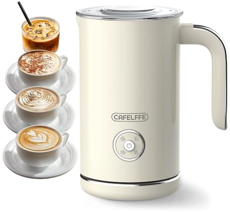 Mousseur à lait électrique 4 en 1 - Mousseur à lait automatique pour chaud et froid - Machine à mousse électrique pour café, latte, cappuccino, blanc