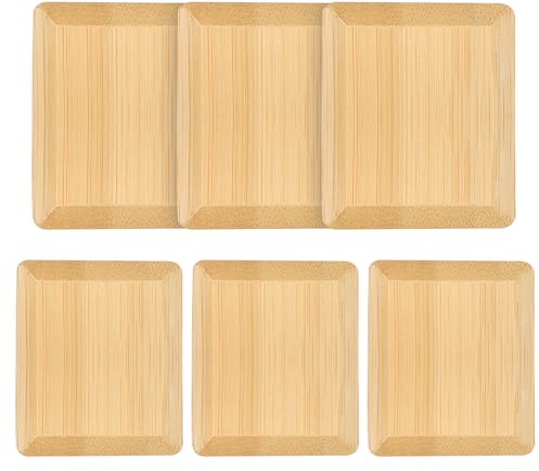 DEBETOOL 6-Pack Natural Bamboo Pan Scraper & Pot Scraper - Non-Scratch Dish Scraper for Cast Iron，Stainless Steel & Ceramic Cookware - Food Scraper Tool