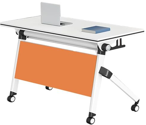 Tavolo da conferenza pieghevole con ruote bloccabili, multiuso, rettangolare, per uffici e sale conferenze, 120 x 60 x 75 cm