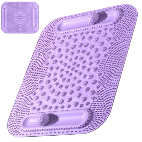 Foot Pressure Point Mat - Foot Pressure Point Massager Reflexology Mat - Massage Tool with Double Ball System for Leg Stimulation for Adults and Seniors Well-Being