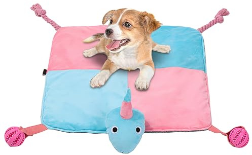 Schnüffelteppich für Hunde, multifunktionales Spielzeug, sicher und bunt, bunte Futtermatte für Kaninchen, für Zuhause, Innen- und Außenbereich, Wohnzimmer, Katzen, Hunde