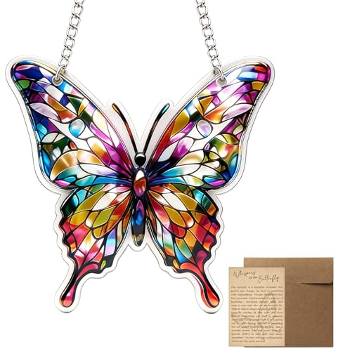 Atrapa el sol mariposa de acrílico, atrapasueños de luz de acrílico, decoración colgante, para ventana, jardín, pared, Navidad, día de fiesta, boda, decoración