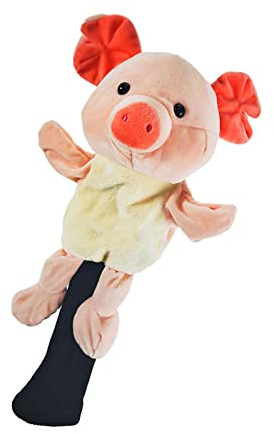 Okiyakusama Golf Club Headcover Funda Protectora con Forma Animal para Cabeza de Palo de Golf Cubierta de Conductor Y Madera Fabricado en Felpa Adecuado para
