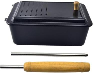 LIXSAZSE Old Fashioned Popcorn Maker Extended Handle Campfire Popcorn Popper Nonstick Coating Outdoor Movie Nights Pan Pot Grill Campfire Long Handle BBQ
