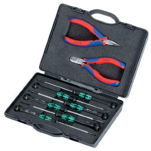 KNIPEX Tools - 8 Piece ESD Tool Set in Case with Foam (2018)