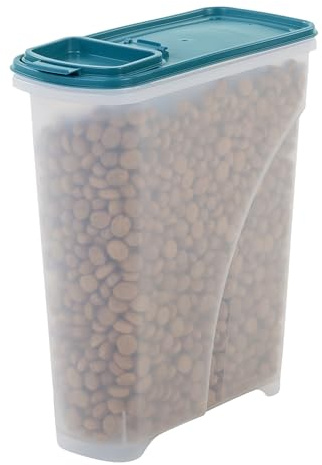 Iris Ohyama, Contenedor Hermético para comida de perros, 7L/3,5 kg, Azul, Tapa hermética, Plástico, para Mascotas, Gatos, Contenedor, Comida seca, Golosinas, sin BPA, ATS-S