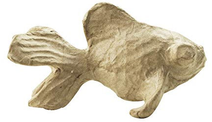 Décopatch AP114O Träger XS aus Pappmaché, mini Fisch, neues Design, 12 x 7 x 7 cm, zum Verzieren