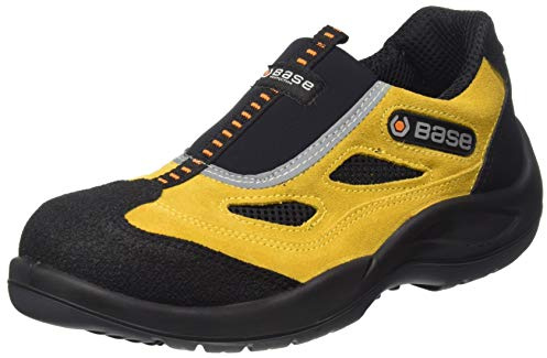 BASE Protection Four Holes S1P SRC Zapato de Seguridad, Talla: 41, Color: Negro/Amarillo, B0475BKY41