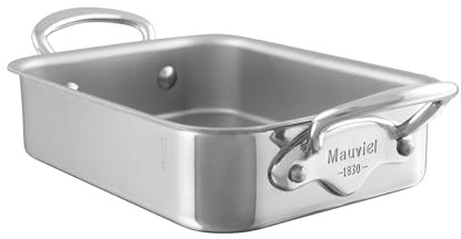 Mauviel M'Minis 1 mm Stainless Steel Roasting Pan, 7.1 x 5.5-In, Made in France