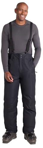 Mountain Warehouse Dusk II Mens Ski Pants - Warm Padded Fleece Lined Trousers, Thermal Tested -20 °C & Snowpoof - Winter Skiing, Winter Sports, Walking Black 3XL