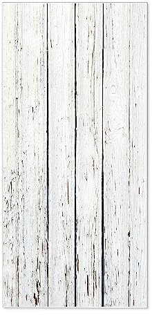 banjado® Magnettafel 37 x 78cm / Magnetwand aus Metall/Magnetpinnwand als Memoboard/Pinnwand Magnettafel Küche, Büro, Kinderzimmer inkl. 4 Magnete & Montageset - Motiv Weißer Bretterzaun