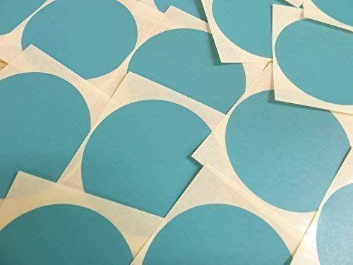 65mm (2.6) Rund, Kreisförmig Farbcode Sticker - Packs Of 25 Groß Bunt Runde, Klebeetiketten - 32 Farben Verfügbar - Türkis