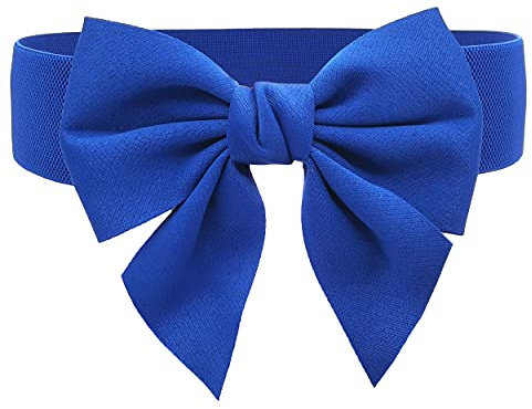 TeeYee Damen Mädchen Groß Schleife Decor Elastische Tailleband Gürtel | Einstellbar Tailleband,Women Elastic Belt,Gürtel mit Schleife,Fashion Belt für Mädchen