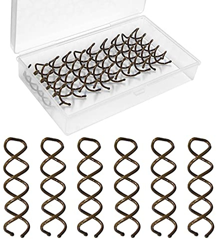 Spiral Bobby Pins Brown with Storage Tin, 20 Pcs Spin Pins for Hair (2 Inch), Premium Spiral Hair Pins for Buns, Non Scratched Twist Screw Hair Pins for Women Girls and Kids