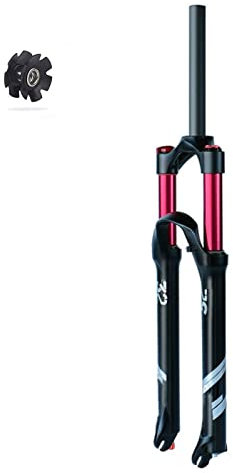 MTB Fahrrad Luft Vorderrad Gabel,Feder Aus Aluminiumlegierung 1-1/8 Zugstufeneinstellung 26 27,5 29 Zoll Fahrrad-Stoßdämpfergabeln (Color : Shoulder Control, Size : 27.5inch)