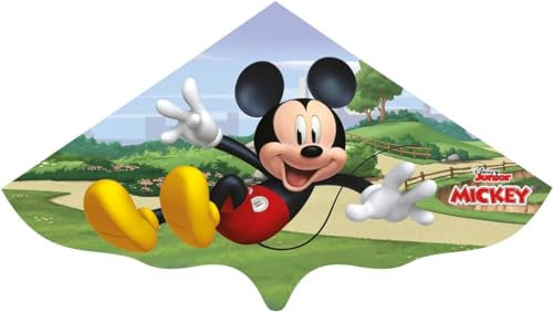 Günther Flugspiele 1110 - Einleiner-Drachen Disney Mickey Mouse, ca. 115 x 63 cm, Kinderdrachen aus robuster PE-Folie, für Kinder ab 4 Jahren, inkl. Griff und Drachenschnur