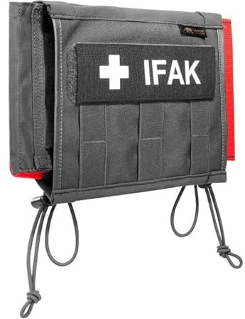 Tasmanian Tiger TT Head Rest IFAK Molle Erste Hilfe Kfz Auto Tasche für Kopfstützen leer (Titan Grey)