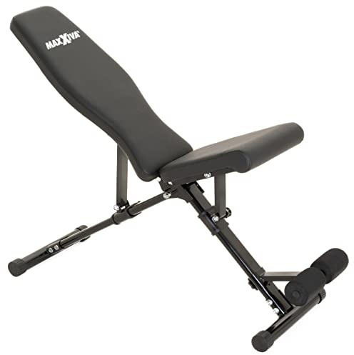 Fitnessbank Hantelbank klappbar Multifunktion Training Bauchtrainer Schrägbank mit 9-fach verstellbarer Rückenlehne, 4-fach verstellbarer Sitz, Belastung 300kg, Sit Up