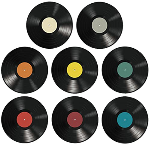 Gadpiparty 8 Pegatinas De Pared De Vinilo Decoración De Discos De Vinilo Arte Retro Para Pared Estilo Vintage Para Hogar Hotel Cafetería Y Restaurante