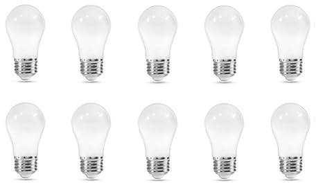 ZFQ 10er Pack 3W E27 LED Leuchtmittel, Glühbirne E27 Warmweiß, E27 A50 Schraubverschluss Glühbirne, 2700 Kelvin, Wasserdichte für Innen und Außen Bereich Urlaub Party Dekoration, AC 220-240V
