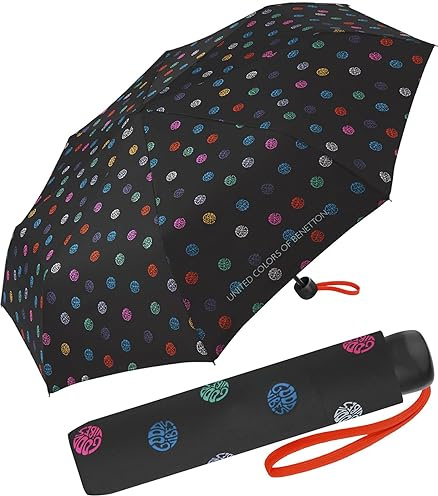 United Colors of Benetton - Paraguas de bolsillo Super Mini Dots, 95 cm, Compacto