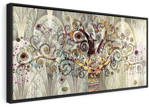 murando - Leinwandbild Lebens schwarzer Rahmen, 140x70 cm, 1-teilig, modern | Hochwertige Leinwand, sofort aufhängbar, ideal fürs Wohn- oder Schlafzimmer, wasserfest und lichtecht, langlebig, stilvoll