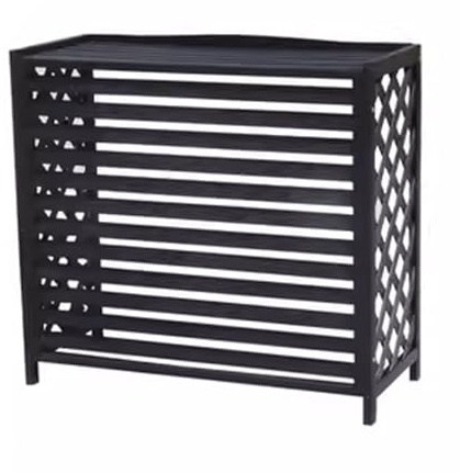 Klimaanlage Abdeckung, Klima Splitgerät, Schutzgitter für Klimaanlagen, Outdoor Sonnenschutz Abdeckung，Klimagerät, Geeignet für Außengeräte Externe Klimageräte ( Color : Black , Size : 105*47*80CM )