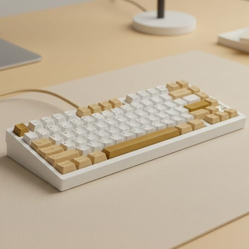 Kakiwutj Cute Shiba Inu PBT Keycaps Set - Cherry Profile Animal Dog Keycaps for 60/65/75% Gaming Keyboard, No Backlight, Custom with Key Puller