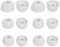 Replacement Earbud Ear Buds Tips Eartips Compatible with Soundcore by Anker P20i Earbuds, 6 Pairs S/M/L 3 Sizes Soft Silicone Earbuds Tips Ear Tip for P20i /P2 Mini/ P3i/ P30i/P40i –White 713