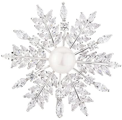 VALICLUD 1stück Damen Elegante Brosche Für Kleidung Und Accessoires Silberne Ansteckblume Für Festlichkeiten Und Alltag Für Hochzeiten Partys Und Besondere Anlässe