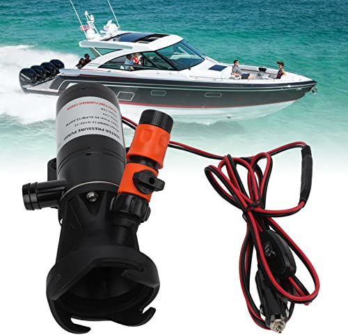 Brilluxa RV Macerator Pump, Waste Disposal Pump, 12V 45LPM Portable Sewage Pump, Marine Boat Caravan Toilet Sewerage Pump, 3in Inlet 1in Outlet High Flow Waste Pump